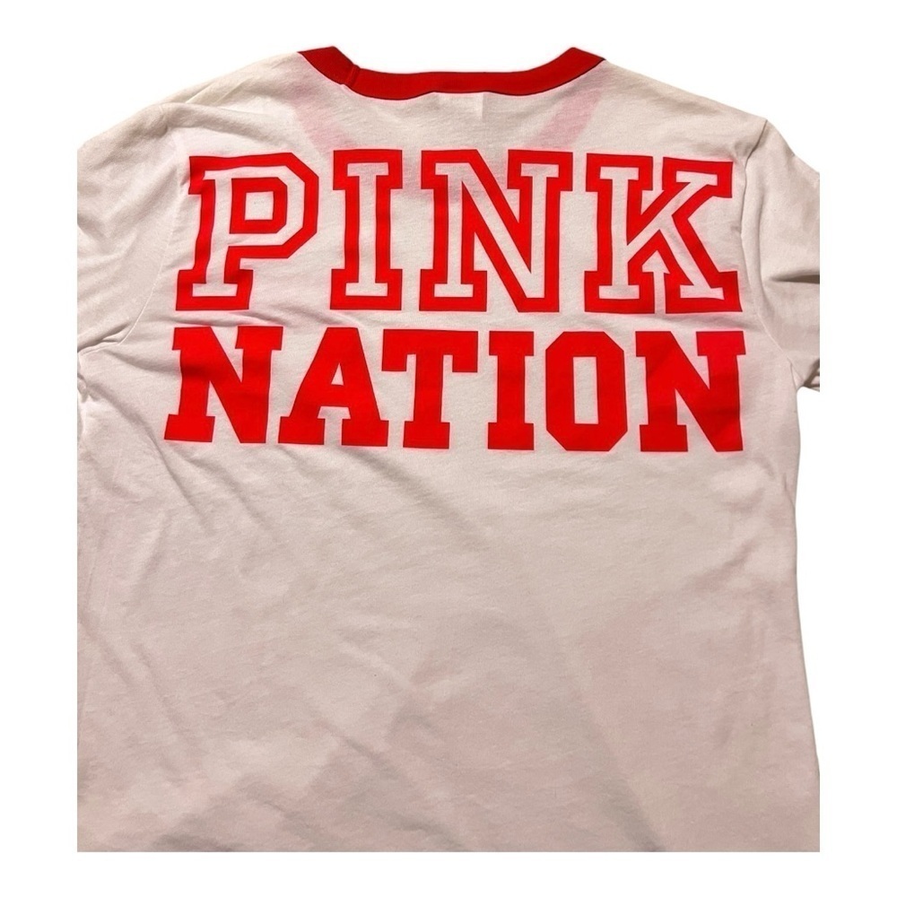 Victoria's Secret PINK long sleeve top with red accents - super cute! - Picture 3 of 4